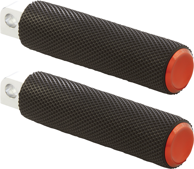 Arlen Ness - Knurled Footpegs - Orange - Knurled Footpegs - 07-902