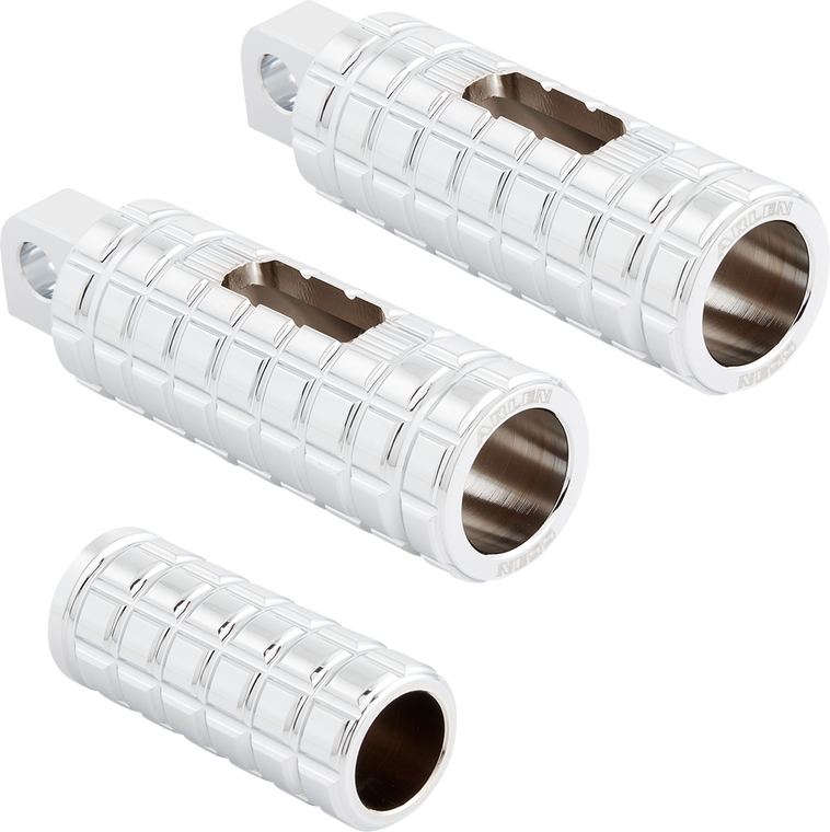 Arlen Ness - Cush Footpegs - Male - Chrome - Cush Footpegs - 400-031