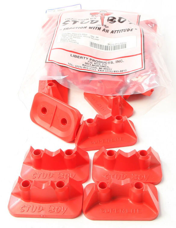 Stud Boy - Super-lite Pro Series Double Backers .75" 24/pk Red - 2522-P1-RED