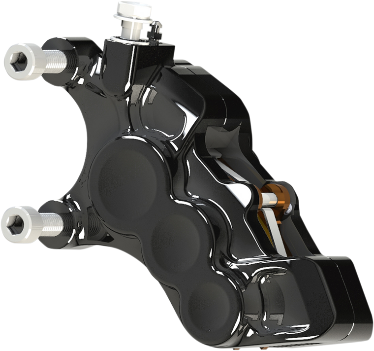 Arlen Ness - 6-Piston Caliper - Front Left - Black - 11.8" - Ness Tech Six-Piston Differential Bore Caliper - 02-215