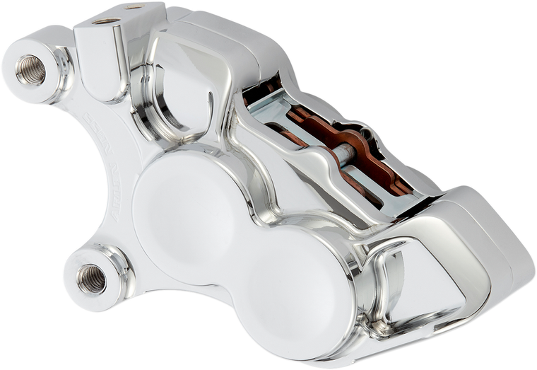 Arlen Ness - 4-Piston Caliper - Left - 11.8" - Chrome - Ness Tech Four-Piston Caliper - 02-220