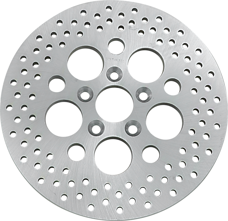 Drag Specialties - Drilled Brake Rotor - Rear - 11.875" - Touring - Polished Stainless Steel Drilled Brake Rotor - 06-0177A
