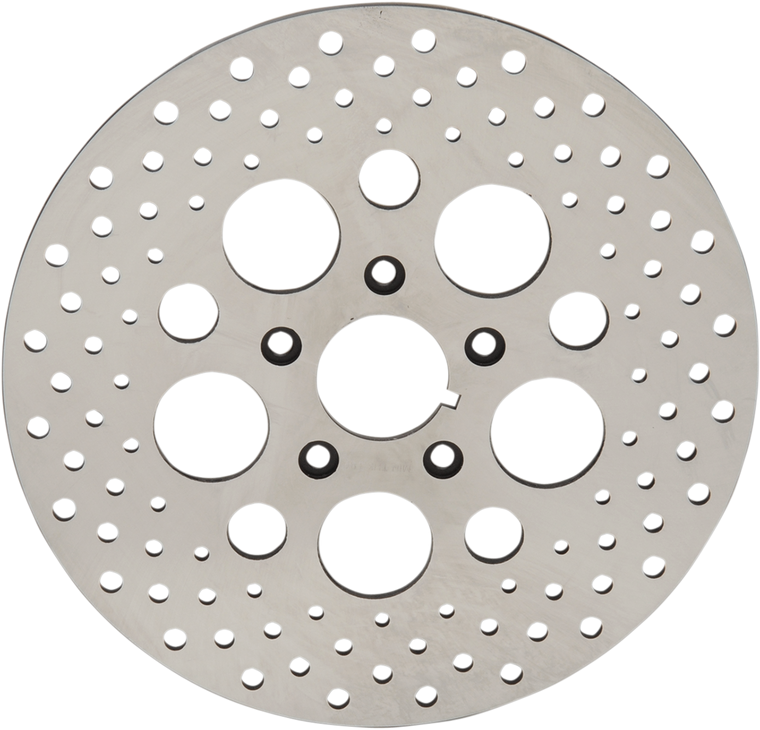 Drag Specialties - Front Rotor - 11.5" - Stainless Steel Drilled Brake Rotor - 06-0176AS