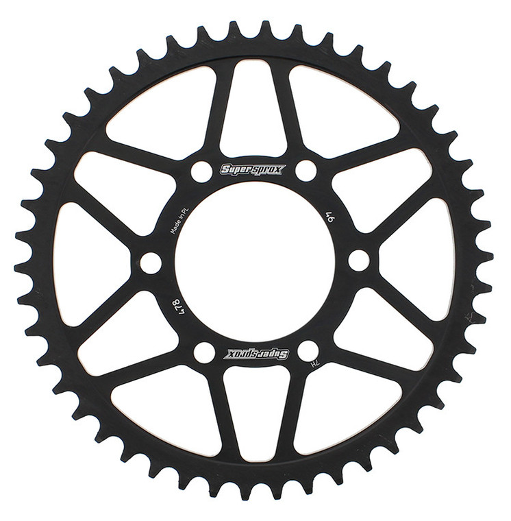 Supersprox - Rear Sprocket Steel 46t-520 Blk Kaw - RFE-478-46-BLK