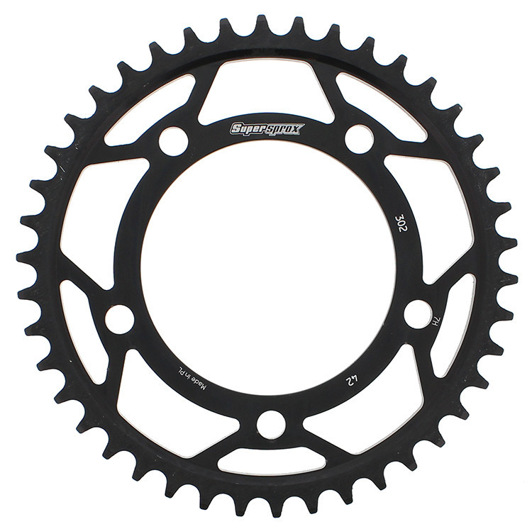 Supersprox - Rear Sprocket Steel 42t-530 Blk Hon - RFE-302-42-BLK
