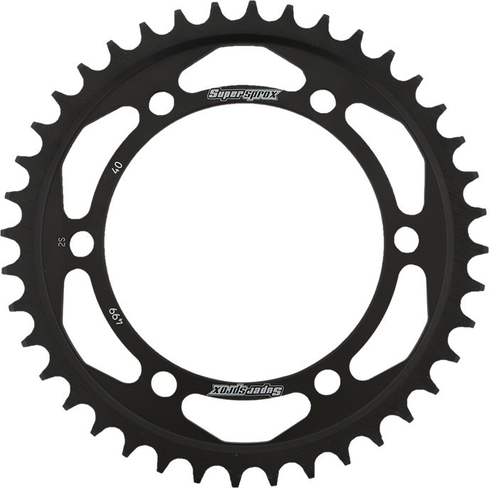 Supersprox - Rear Sprocket Steel 40t-530 Blk Kaw/suz - RFE-499-40-BLK
