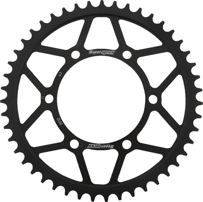 Supersprox - Rear Sprocket Steel 47t-525 Blk Tri - RFE-2012-47-BLK