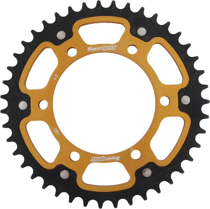 Supersprox - Rear Stealth Sprocket Alu/stl 43t-525 Gld Suz/yam - RST-480-43-GLD