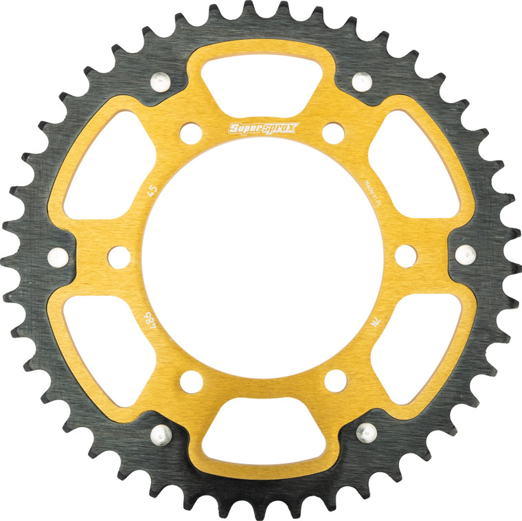 Supersprox - Rear Stealth Sprocket Alu/stl 45t-520 Gld Kaw - RST-486-45-GLD