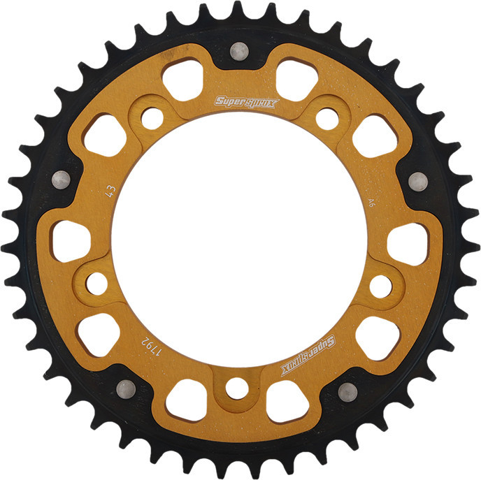 Supersprox - Rear Stealth Sprocket Alu/stl 43t-525 Gld Suz/tri - RST-1792-43-GLD
