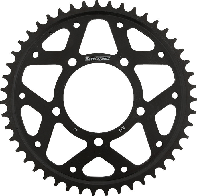 Supersprox - Rear Sprocket Steel 47t-530 Blk Suz - RFE-829-47-BLK