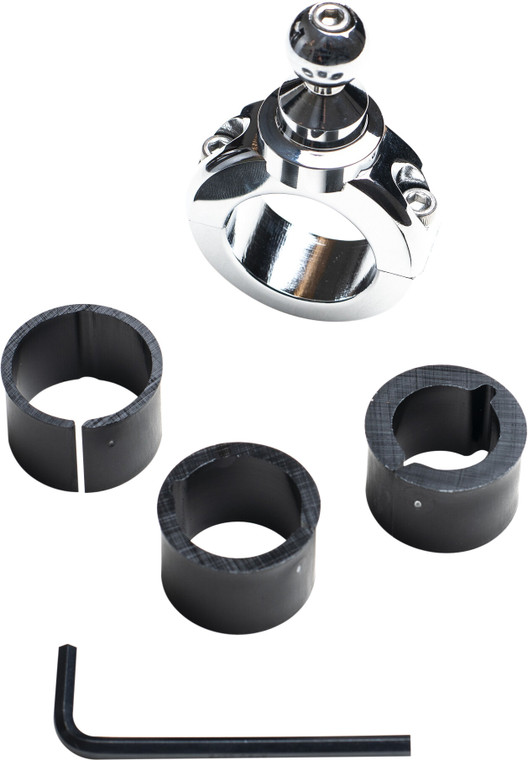 Techmount - 5g Chrome Bar Mount Fixed 1-1/4"(32mm) Thru 7/8"(22mm) - 5-30912C