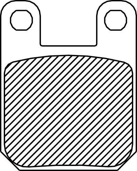Drag Specialties - Organic Brake Pads - "F" Caliper - Organic Brake Pads - FAD115