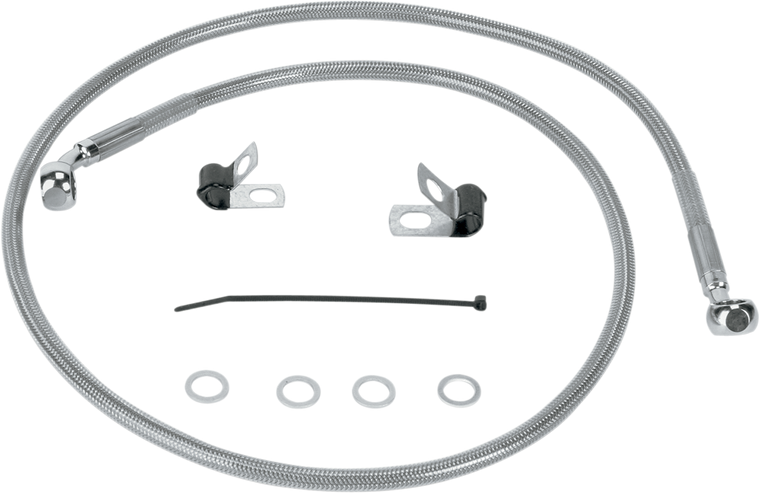 Drag Specialties - Brake Line - Front (Upper) - Stainless Steel - Stainless Steel Brake Line Kit - 660310