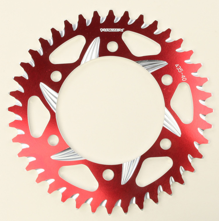 Vortex - Rear Cat5 Sprocket Aluminum 40t-520 Red Kaw/suz/yam - 435ZR-40