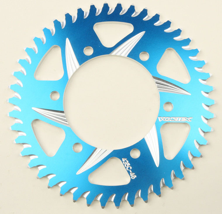 Vortex - Rear Cat5 Sprocket Aluminum 46t-525 Blu Kaw/suz/yam - 435CZB-46