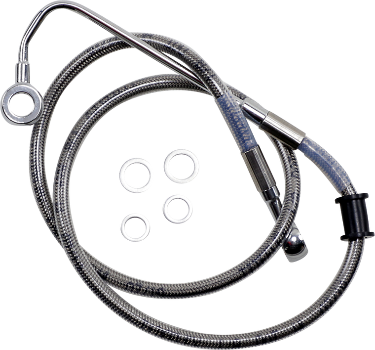 Drag Specialties - Brake Line - Front (Upper) - Stainless Steel - Stainless Steel Brake Line Kit - 618299