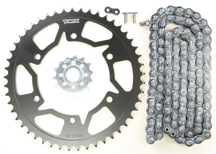 Vortex - Sprocket/chain Kit Stl/stl 14/49t Sil Sx3 520-108l Blk - CK6266