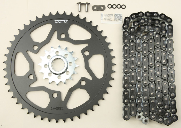 Vortex - Sprocket/chain Kit Stl/stl 16/47t Sil Rx3 520-116l Blk - CK6361