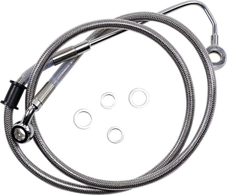 Drag Specialties - Brake Line - +10" - Stainless Steel - '15-'17 Softail - Extended Length Stainless Steel Brake Line - 618300-10