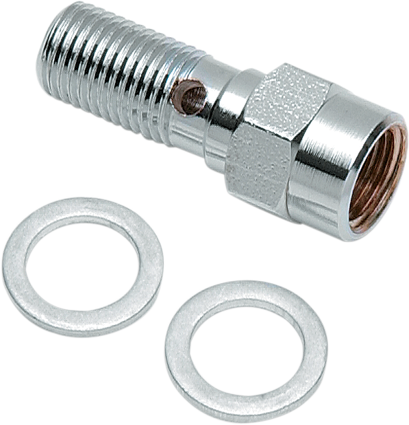 Drag Specialties - Banjo Bolt - 3/8-24 - Adapter - Banjo Bolt with Break Light Switch Mount - 125