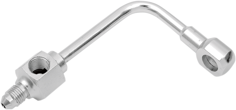 Drag Specialties - Banjo Fitting -  3/8" x AN3 - 90° - Long - Chrome Steel Banjo Fitting - 305