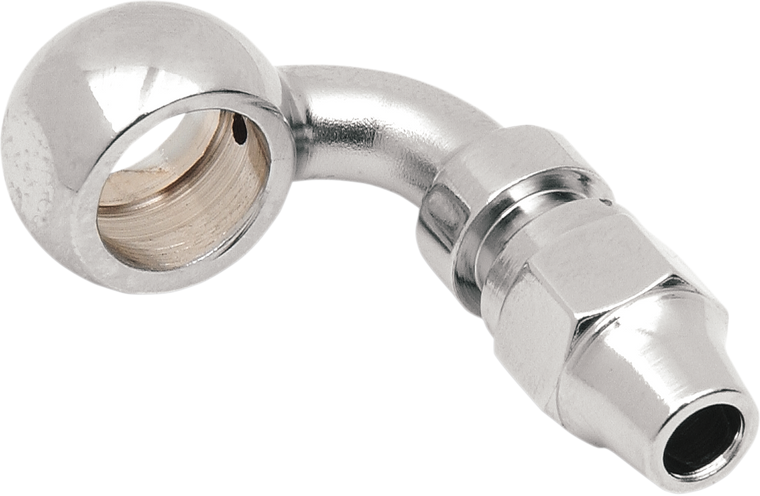 Drag Specialties - Banjo Fitting - 7/16" - 90 Degree - Banjo Fitting - 354