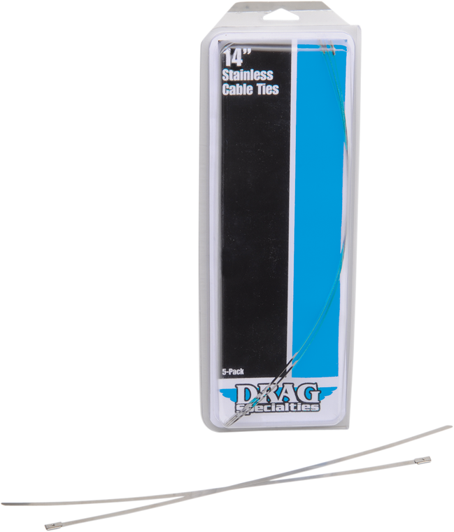 Drag Specialties - Tie Wraps - Stainless Steel - 14" - Stainless Steel Cable Tie - 304-0514-D