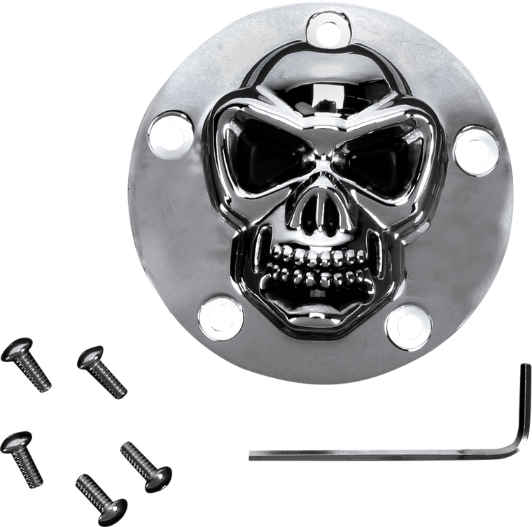 Drag Specialties - Skull Points Cover - Twin Cam - 3-D Skull Points Cover - 30-0181-BC-222
