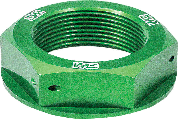 Works - Steering Stem Nut (green) - 24-338