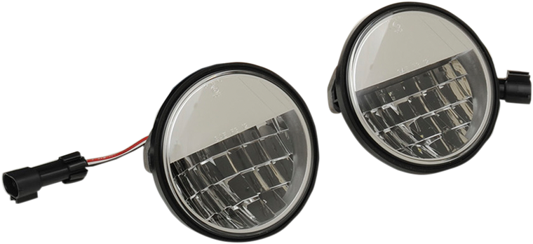 Drag Specialties - LIGHT FOG 4.5" LED REF PR - Premium 4.5" LED Reflector Lights - 553024