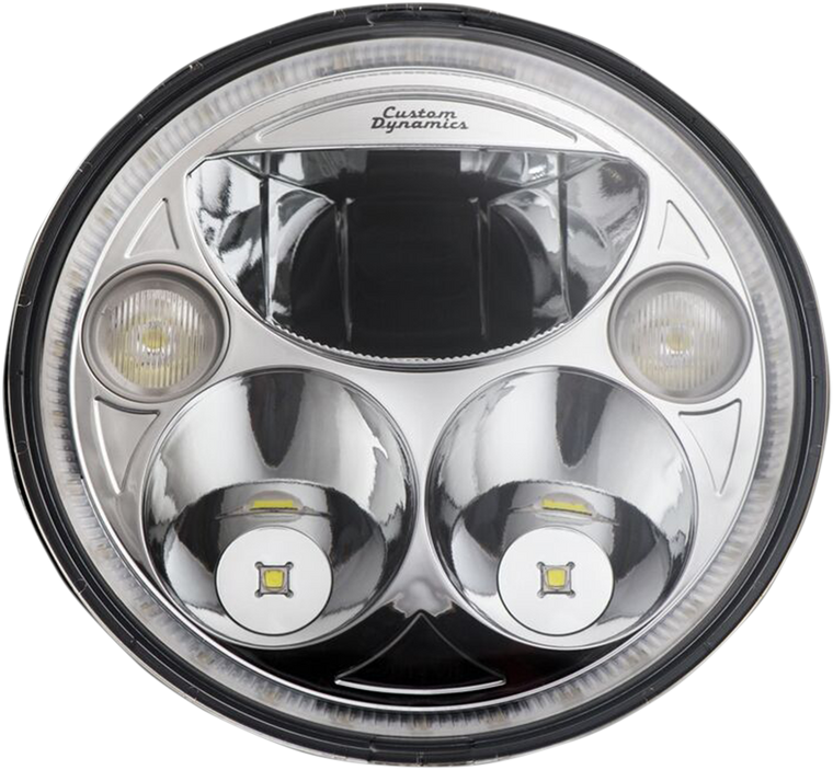 Custom Dynamics - 7" TruBEAM Headlamp - Chrome - Chieftain - 7" TruBEAM Headlamp - CDTB-7-IF-C