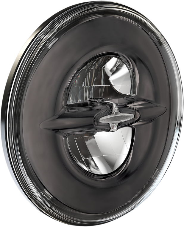 Drag Specialties - 7" Reflector-Style LED Headlamp - Dark Chrome - 7" Reflector-Style Headlight - 556214