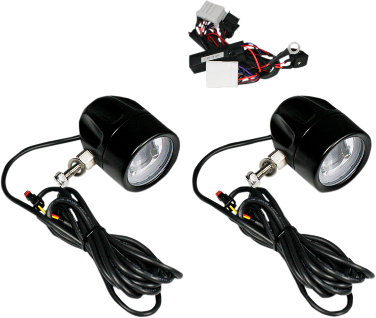 Custom Dynamics - LED Fog Light - HD - Black - ProBEAM LED Halo Fog Lamps - PB-FOG-HD-B