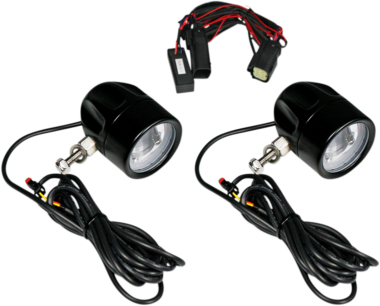 Custom Dynamics - LED Fog Light - SS6 - Black - ProBEAM LED Halo Fog Lamps - PB-FOG-SS6-B