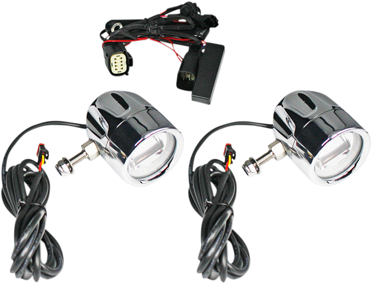 Custom Dynamics - LED Fog Light - SS8 - Chrome - ProBEAM LED Halo Fog Lamps - PB-FOG-SS8-C