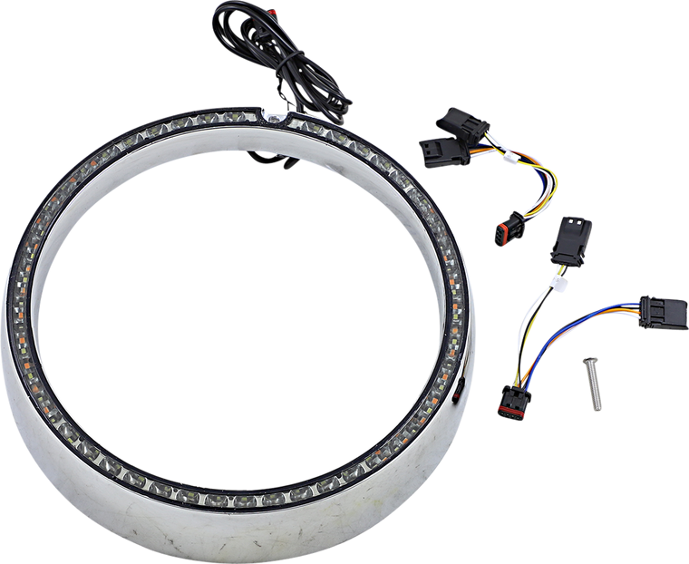 Custom Dynamics - Sequential Trim Ring - Chrome - ProBEAM Turn Signal Ring Trim - PB-7TR-SEQ-1C