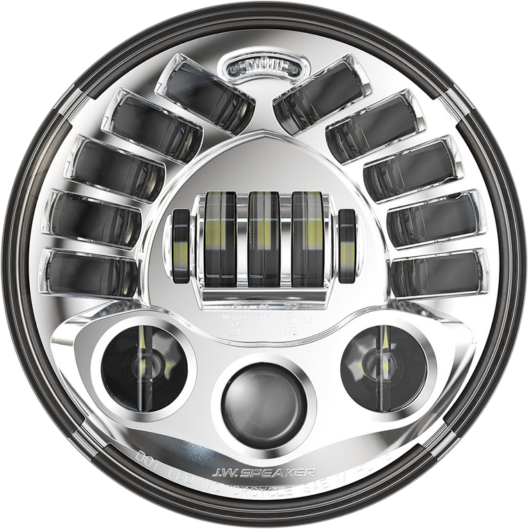 Custom Dynamics - 7" Adaptive Headlamp - Chrome - 7" Adaptive Headlamp for Indian - PB-7A-IND-C