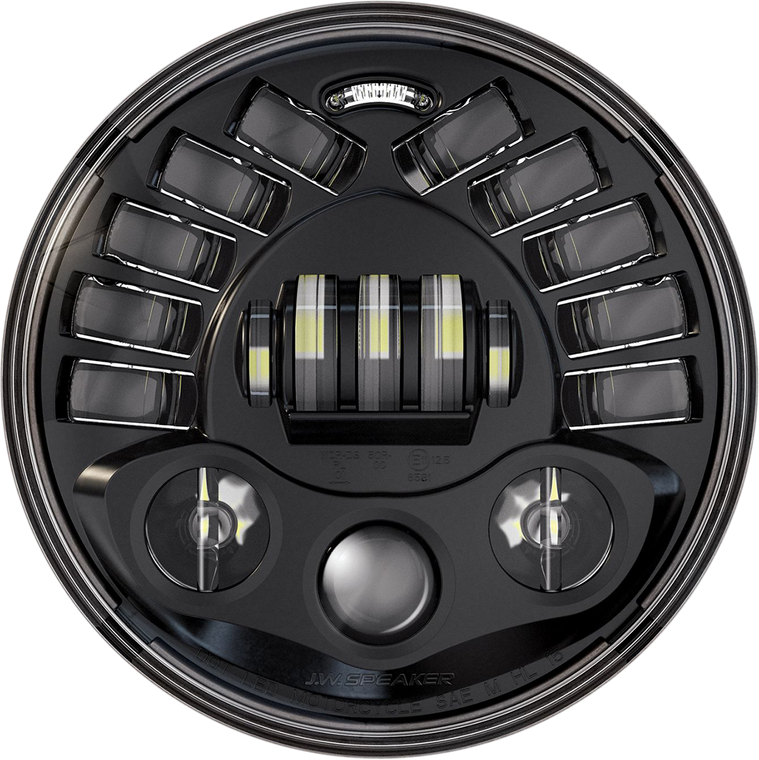 Custom Dynamics - Adaptive Headlight with Adapter - 7" - Black - ProBEAM Adaptive Headlamp - PB-7A-14-B