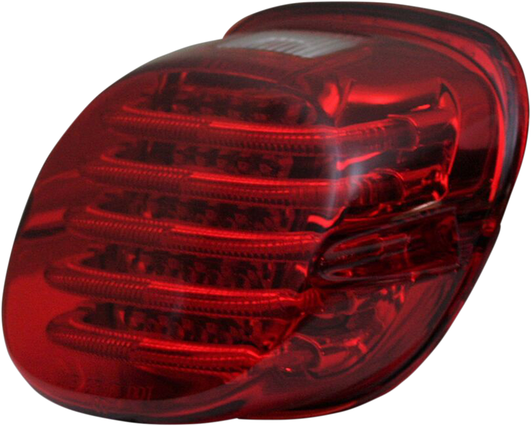 Custom Dynamics - Taillight - with License Plate Illumination Window - Red - ProBEAM Low-Profile LED Taillight Kit  with Top Tag Light - PB-TL-LPW-R