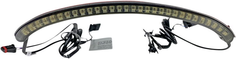 Custom Dynamics - LED Taillight with Turn Signal - Smoke - Integrated Taillight with Turn Signals - CD-FATBOB-S