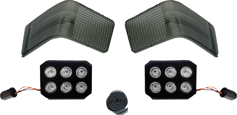 Custom Dynamics - LED Light - Tour-Pak - Smoke - LED Tour-Pak Run/Brake Lights with Lenses - CD-TP-13-S