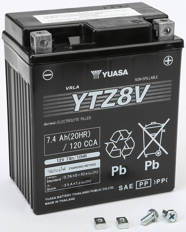 Yuasa - Battery Ytz8v Sealed Factory Activated - YUAM728ZV