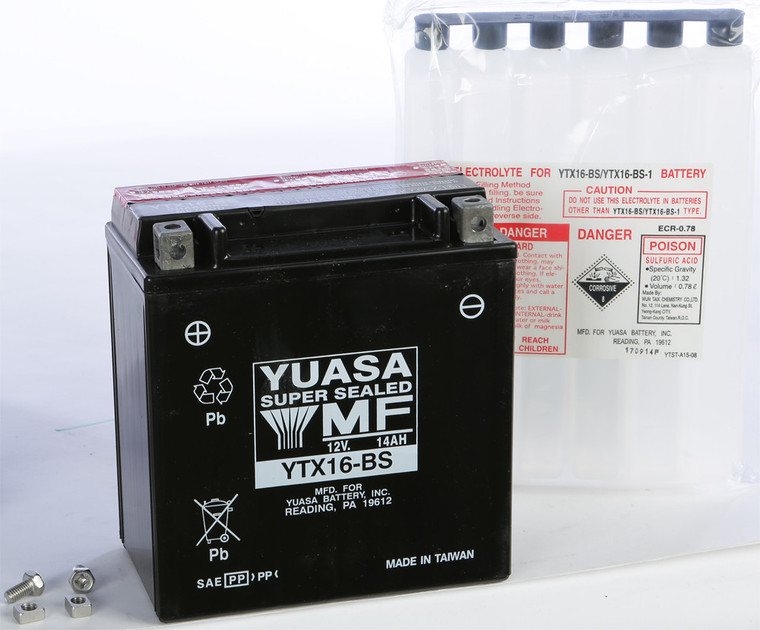 Yuasa - Battery Ytx16-bs Maintenance Free - YUAM32X6S
