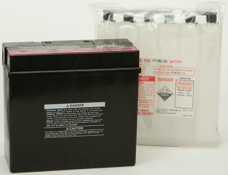 Yuasa - Battery Yt19bl-bs Maintenance Free - YUAM6219BL