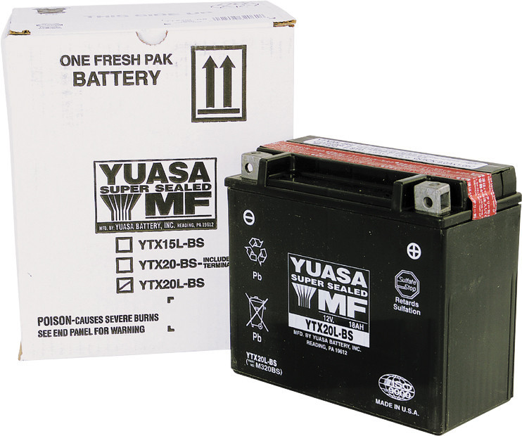 Yuasa - Battery Ytx20l-bs Maintenance Free - YUAM320BS
