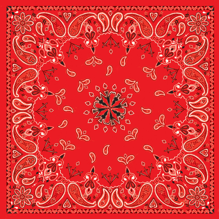 Zan - Bandanna Red Paisley - B003 Zan - Bandanna Red Paisley - B003