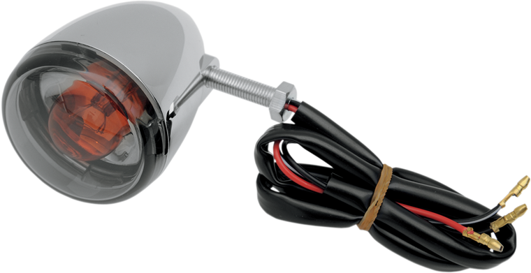 Drag Specialties - Universal Turn Signal Light - Rear - Chrome with Smoke Lens - DOT Compliant Turn Signals - L12-0232RDC/M