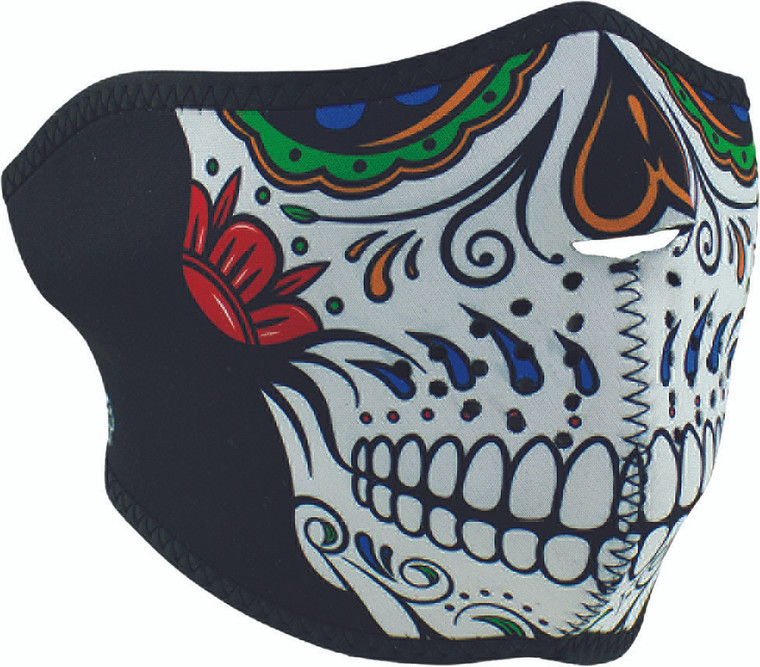 Zan - Neoprene Half Mask Muerte Skull - WNFM413H