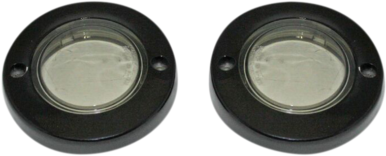 Custom Dynamics - ProBEAM Flat Bezel Turn Signal Adapters - Black/Smoke - ProBEAM Flat Bezel Turn Signal Adapters - PB-FLAT-BEZ-BS